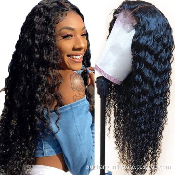 Uniky Brazilian Human Hair Lace Front Wig,Deep Wave Virgin Hair Lace Wig For Black Women,Pre Pluck Lace Wig With Baby Hair